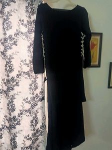 Women&#39;s Black Printed Kurti