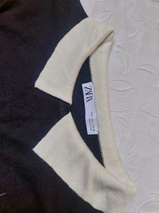 Zara Puff Sleeve Peter Pan Collar