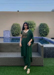 Designer A Line Suit Set Stitched