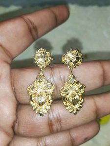 Goldplated Necklace W Earrings