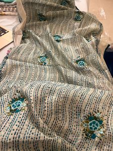 Embroidered Silk Phulakri Dupatta