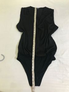 Black Bodysuit Top Fits S-M