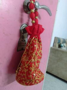 Embroidered Red Pouch