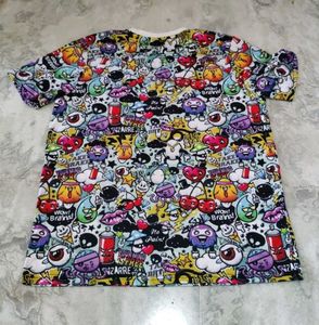 Cartoon Print T-shirt