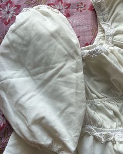 White Ruffle Crop Top