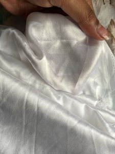 Pure Uncoloured Satin Material