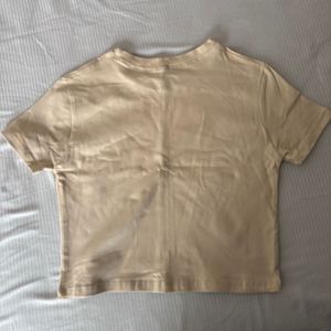 Beige Bear Crop Top