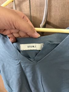 Blue Casual Everyday Comfortable Dress