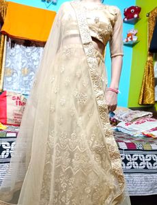 Golden Lehanga