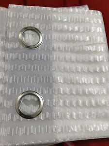 White Patterned Curtains - Like New