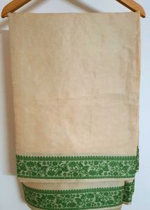 Elegant Beige & Green Saree
