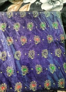 🥰New Wedding Shiny Dress Material Unstitched Suit