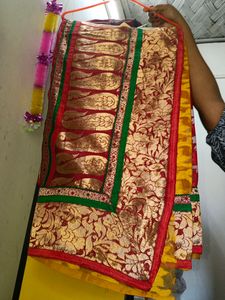 Red And Yellow This Beautiful😍 Kotta Silk Saare