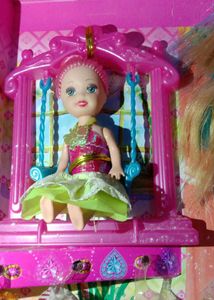 Doll Set With Clothes + Baby + Swing
