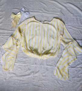 Yellow Stripped Top