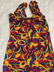 Colorful Abstract Print One-Piece Swimsuit