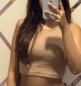 Zara Tan Crop Top