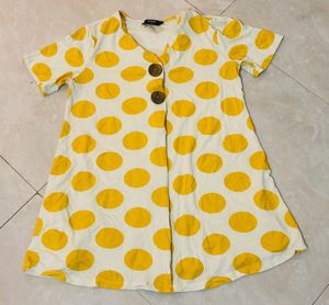 Yellow Polka Dot Top