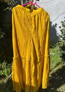 Embroidered Yellow modern saree