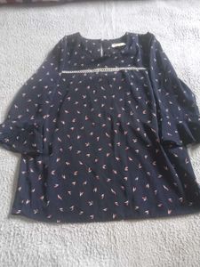 Leaf Print Top