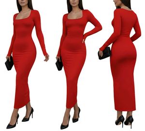 Red Bodycon Maxi Dress