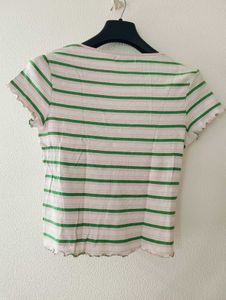 Bershka Striped Crop Top