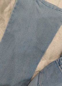 Light Blue Denim Bootcut Jeans for Women🌸