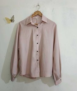 Blush Button-Down Top