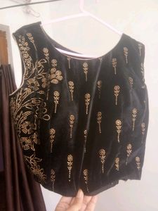 Beautiful New Crop Top With Lehenga and Dupatta