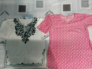 Embroidered Floral Kurti Set Combo
