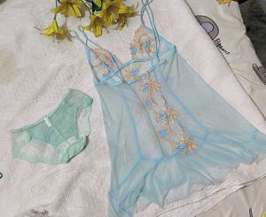 La Perla Blue Slip Dress &amp; Nighty
