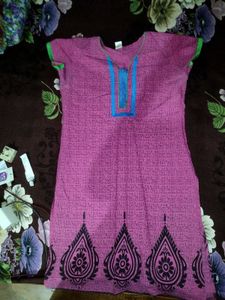 Pink Printed Kurti