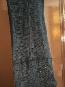 Elegant Black Scarf with Fringe