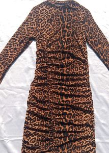 Sheer Cheetah Print Dress