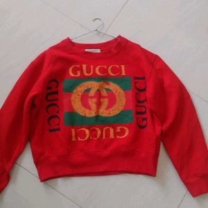Gucci Red Logo Sweatshirt