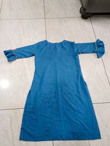 Blue Embroidered Kurta