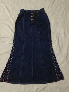 Dark Blue, Denim Skirt