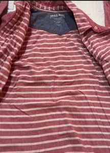 Pink Denim Blend Button-Up Shirt