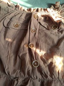 &#34;Peachy Mushroom Ruffle Charm Top 🍑✨🧡&#34;