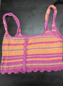 Striped Knit Crop Top