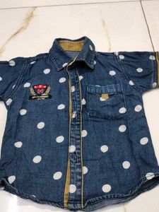 Cute Boys&#39; Denim Shirt