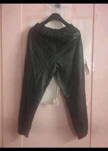 Zara Imported Leather Track Pants 26 28