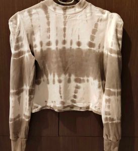 Tie-Dye Puff Sleeve Sweatshirt
