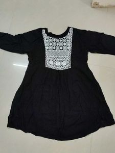 Black Embroidered Top