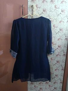 Navy Blue Sheer Cardigan