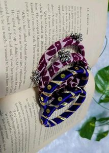 Handcrafted Indian Bangles &amp; Earrings Set