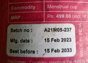 New Menstrual Cup Large Size