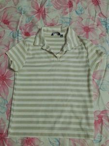 Aesthetic Striped Collar Top