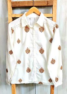 Elegant Embroidered Women's Shirt-44-46
