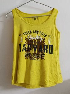 Sleeveless Yellow Tee